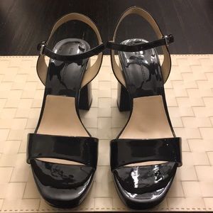 Like New Zara patent leather block heel 38